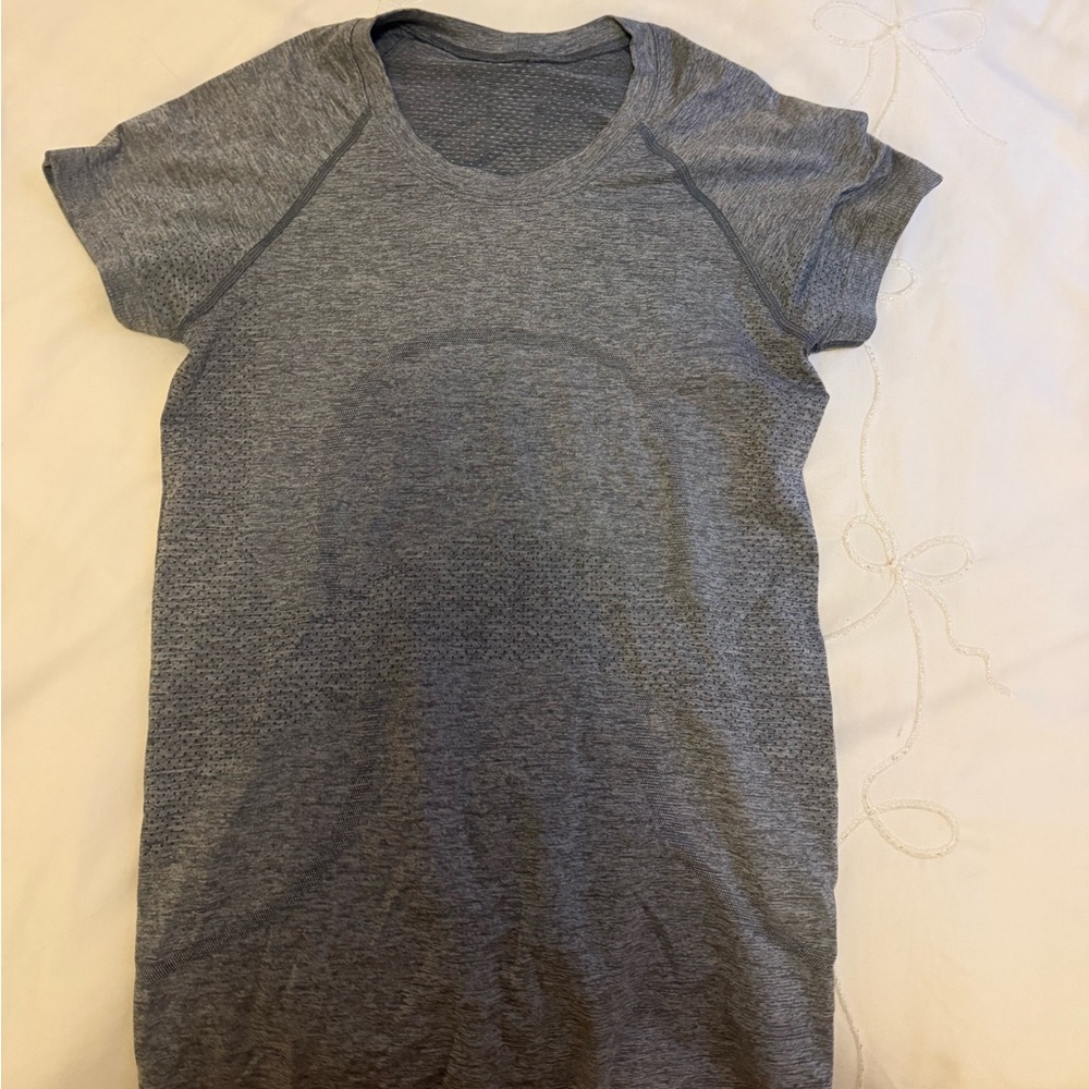 Gray Short Sleeve Athletic Shirt Lululemon size 2